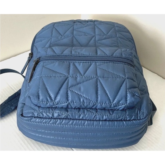 New Michael Kors Winnie Medium Backpack Quilted Nylon Dark Chambray - Picture 6 of 6